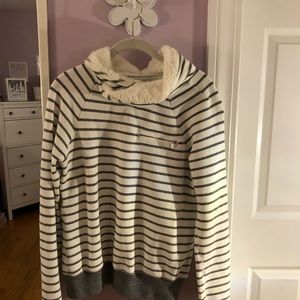 Fuzzy turtleneck sweatshirt